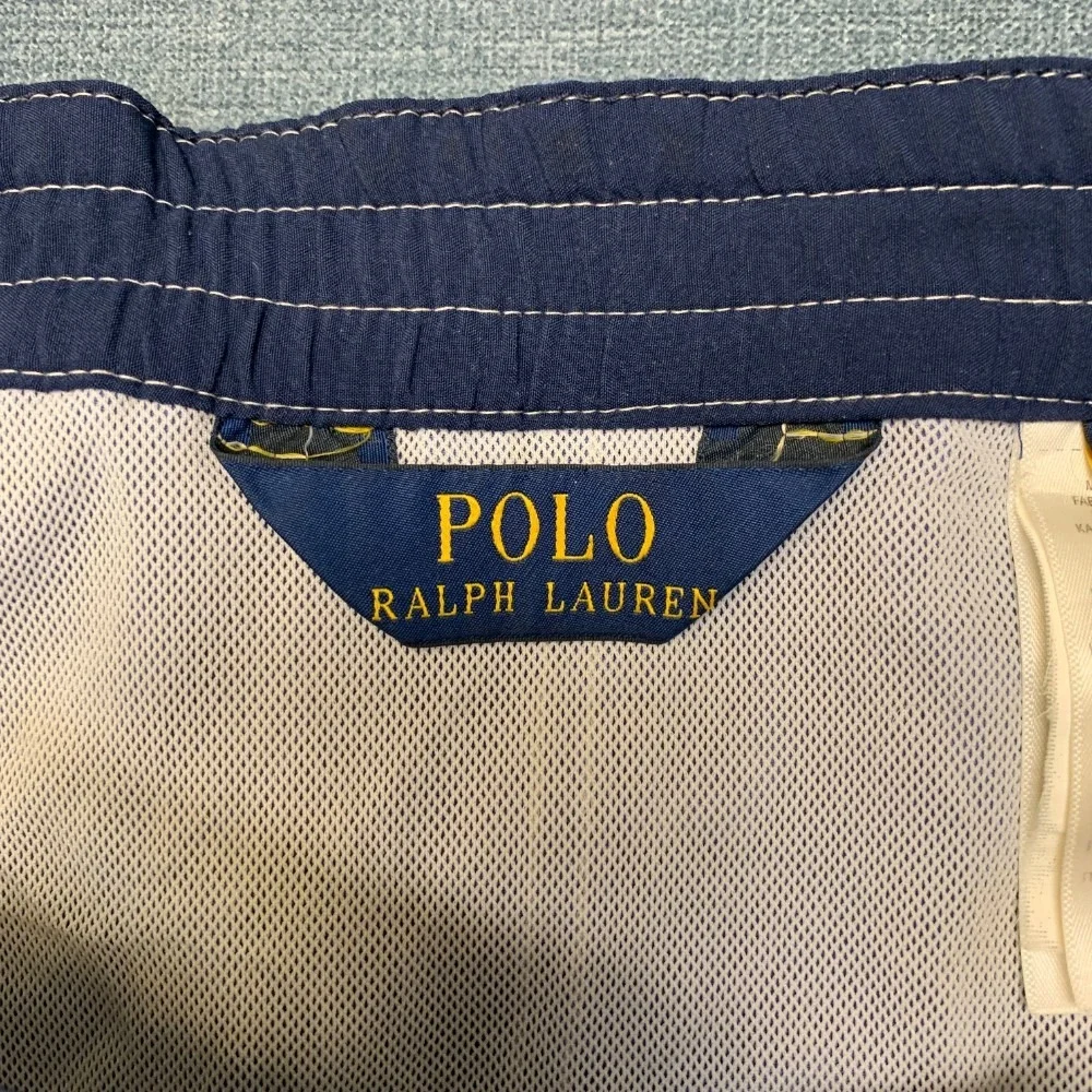 Polo Ralph Lauren Swim Trunks Mens M Blue Mesh Lined Beach Surfing Drawstring